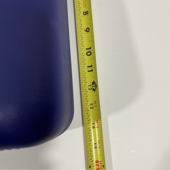 O Bag Purple Rubber Tote with Ivory Faux Fur Trim - Picture 9 of 12